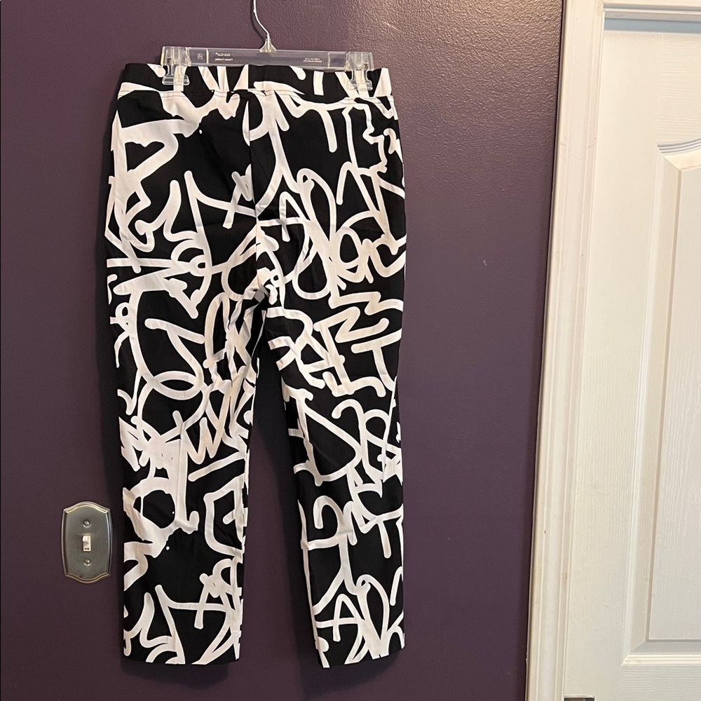 Joseph Ribkoff Black and White Ankle Pants - Picture 3 of 6